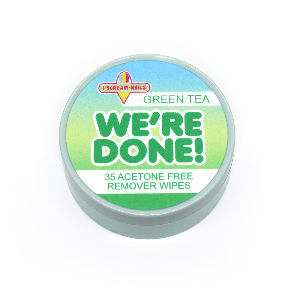 We're Done! GREEN TEA remover wipes
