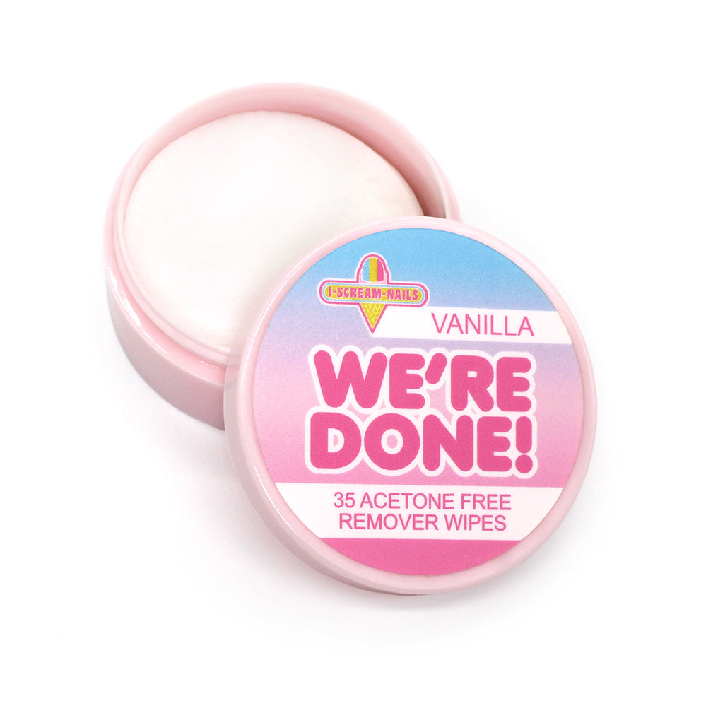 We're Done! VANILLA SCENTED remover wipes